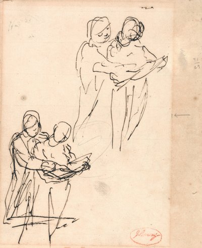 Pariskunta tutkii kirjaa tekijältä George Romney