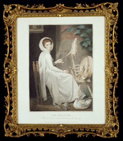 Spinner (kaiverrus Thomas Cheesman, G. Romneyn mukaan, julkaissut John ja Josiah Boydell 1789) tekijältä George Romney