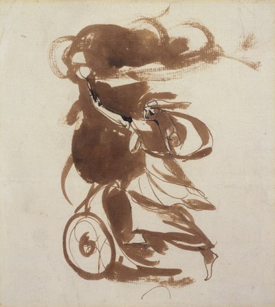 Emma Hart hahmona Medea (kynä ja ruskea muste ja pesu lyijykynän jäljet paperille) tekijältä George Romney