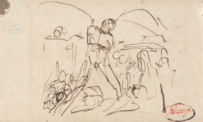 Kuvan aihe; mahdollisesti Simson ja Delila tekijältä George Romney