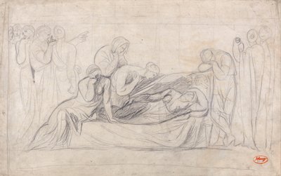 Hahmot surevat naisen hautajaisissa tekijältä George Romney