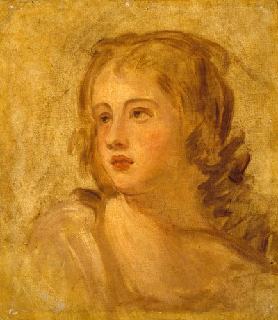 Naisen pää, n. 1782-1786 tekijältä George Romney