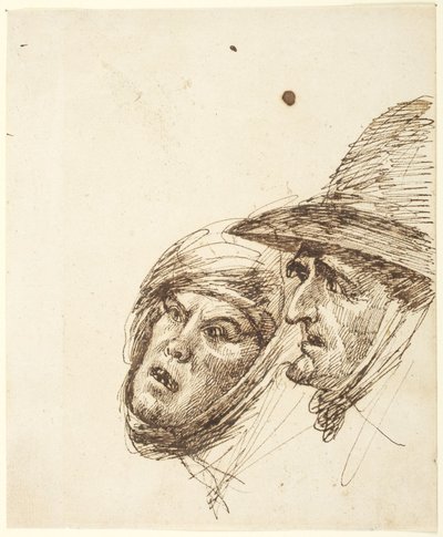 Miehen ja naisen päät tekijältä George Romney