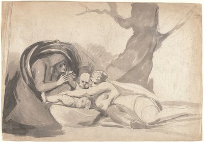 Vauva-Shakespeare, jota tragedia ja komedia ovat kasvattaneet tekijältä George Romney