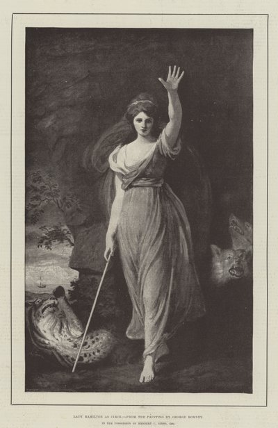 Lady Hamilton kuin Circe tekijältä George Romney