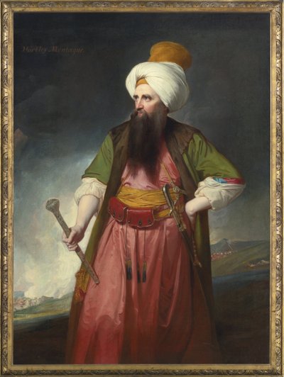 Edward Wortley Montagun (1713-1776) muotokuva - George Romneyn (1734-1802) kuva - Öljy kankaalle tekijältä George Romney