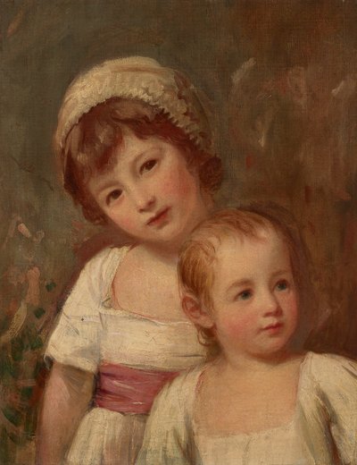 Muotokuva kahdesta lapsesta, puolipitkä kuva. tekijältä George Romney