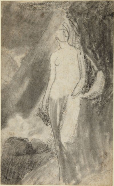 Seisovan naisen muotokuvaluonnos tekijältä George Romney