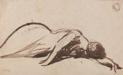Polvillaan oleva nainen tekijältä George Romney
