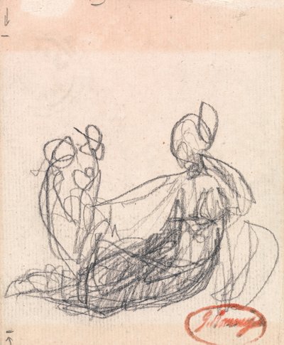 Makuuasennossa oleva hahmo tekijältä George Romney