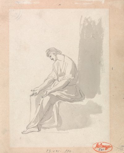 Istuva nainen tekijältä George Romney