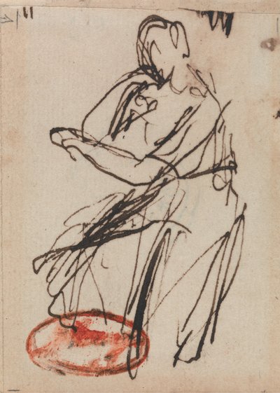 Istuva nainen tekijältä George Romney