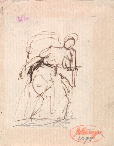 Istuva nainen tekijältä George Romney