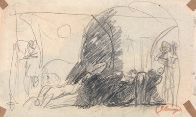 Howardin kohtauksen luonnos tekijältä George Romney
