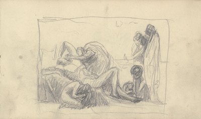 Luonnoskirjan piirustus tekijältä George Romney