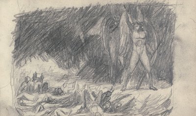 Piirustuskirjan piirros tekijältä George Romney