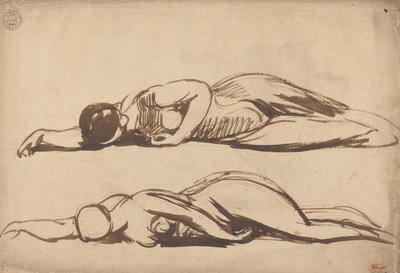 Luonnoksia makaavasta naisesta tekijältä George Romney