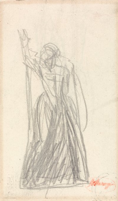 Seisova hahmo, luultavasti Lady Macbethille tekijältä George Romney