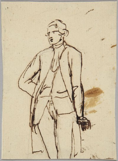 Seisovan miehen veistos tekijältä George Romney