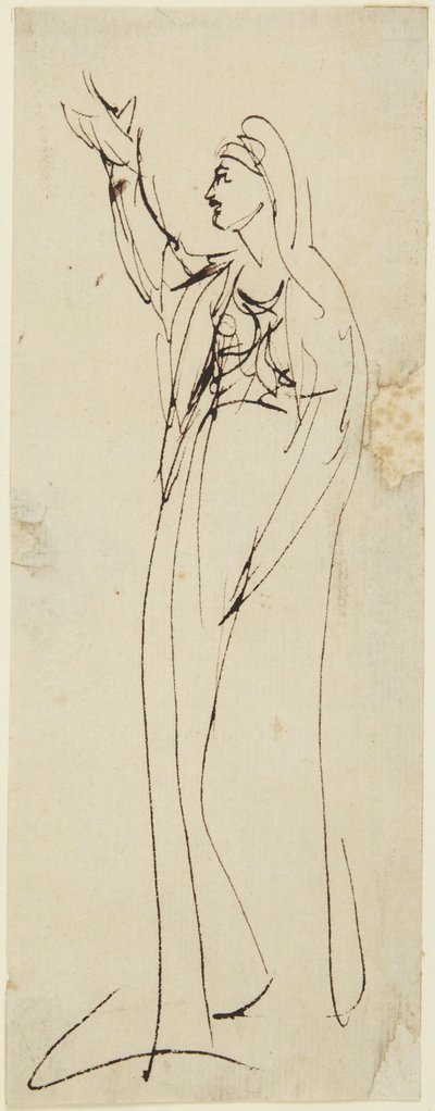 Luonnos teokseen ”Mater Dolorosa” tekijältä George Romney