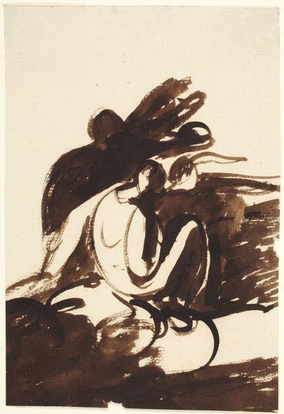 Luonnos hahmoryhmästä tekijältä George Romney