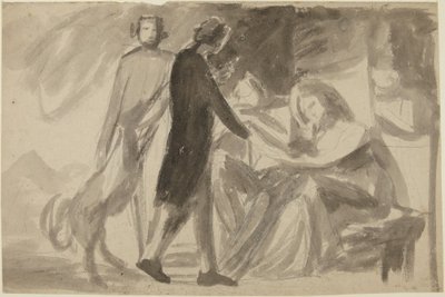 Luonnos ryhmäkuvaan () tekijältä George Romney