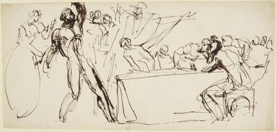 Tutkimus Banquon haamusta ”Macbethin” juhla-kohtauksessa tekijältä George Romney