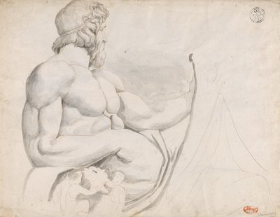 Tutkimus Tiber-joen jumaluuden veistoksesta tekijältä George Romney