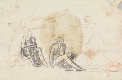 Tutkimus kahdesta istuvasta hahmosta tekijältä George Romney