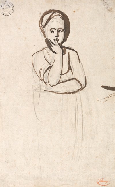 Mietiskelevän naisen muotokuva tekijältä George Romney
