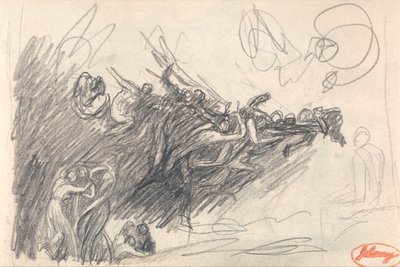 Kolme armoa ja Kristusta pilkkaavaa paholaista "Kristuksen kiusausta" varten tekijältä George Romney