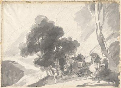 Troilus ja Cressida, IV näytös, V kohtaus: Hektorin ja Ajaxin välinen taistelu II tekijältä George Romney