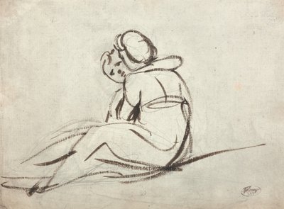 Kaksi lasta syleilemässä toisiaan tekijältä George Romney