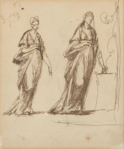 Kaksi naishahmoa tekijältä George Romney