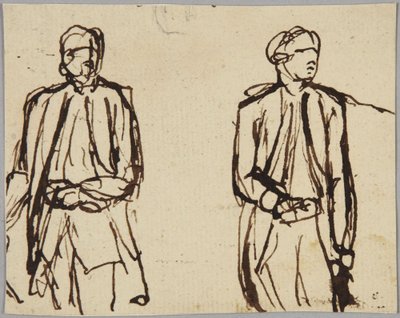 Kaksi seisovaa mieshahmoa tekijältä George Romney