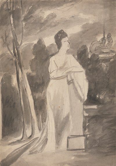 Nainen kolonnissa tekijältä George Romney