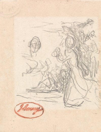 Nuori nainen, mahdollisesti pakenemassa tekijältä George Romney