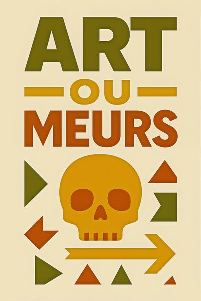 Art or Die-French, 2024 (akryyli kankaalle) tekijältä George Rosaly