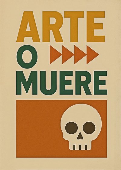 Art or Die-Spanish alt 2,, 2024 (akryyli kankaalle) tekijältä George Rosaly