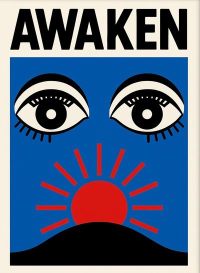 Herääminen, 2025 (akryyli kankaalle) tekijältä George Rosaly