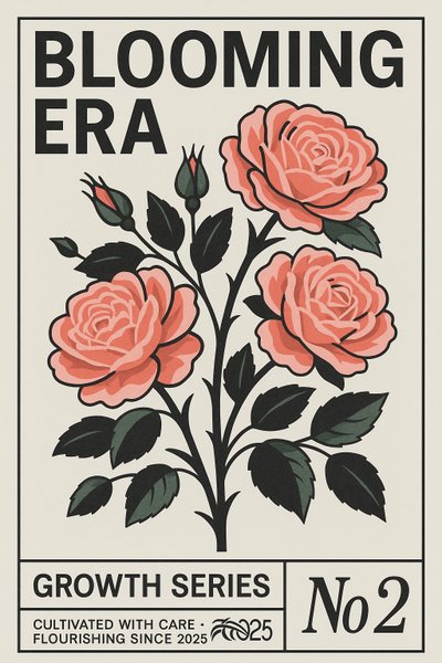 Kukoistava aika, 2025 (akryyli kankaalle) tekijältä George Rosaly