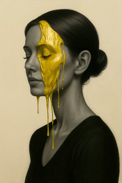 Kruunattu hiljaisuudessa, 2025 (akryyli kankaalle) tekijältä George Rosaly