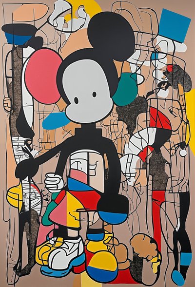 Fragments of Time, 2024 (akryyli kankaalle) tekijältä George Rosaly