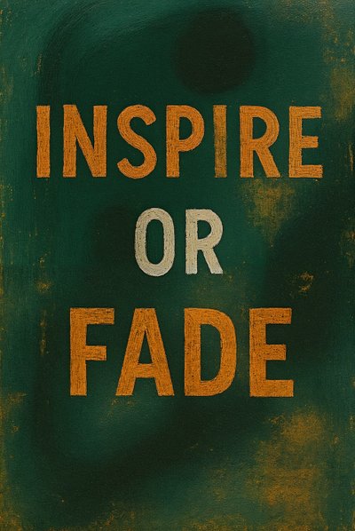 INSPIRE OR FADE, 2025 (akryyli kankaalle) tekijältä George Rosaly