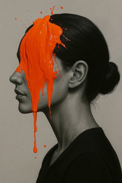 Signaali hiljaisuudessa, 2025 (akryyli kankaalle) tekijältä George Rosaly