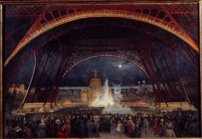 Yöjuhlat vuoden 1889 yleisnäyttelyssä Eiffel-tornin alla Georges Roux