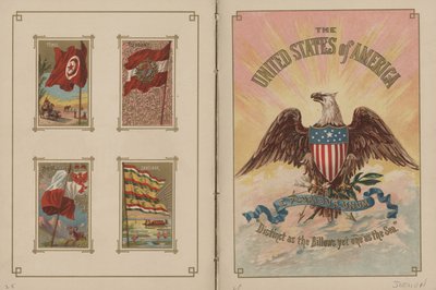 Kaikkien kansakuntien ja Amerikan yhdysvaltojen liput - sivut 25 ja 26, 1887 tekijältä George S. and Sons Harris