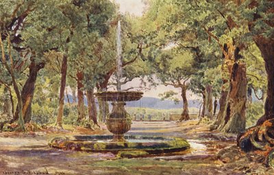 Italialaiset puutarhat: Villa Conti (värilitro) tekijältä George Samuel Elgood