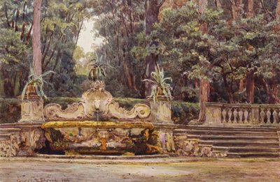 Italialaiset puutarhat: Corsini (värilitro). tekijältä George Samuel Elgood