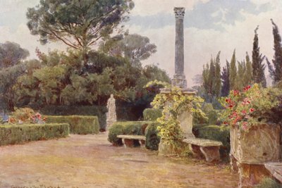 Italialaiset puutarhat: Villa Medici (värilitro) tekijältä George Samuel Elgood
